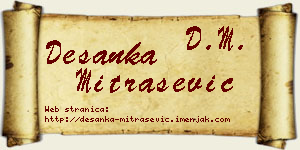 Desanka Mitrašević vizit kartica
